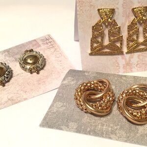 Bold Gold Style Earring Trio